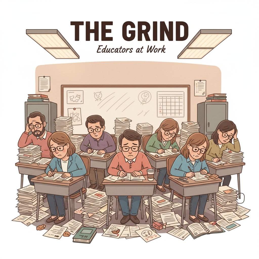 Teachers experiencing teaching burden, work stress, and job burnout while grading papers