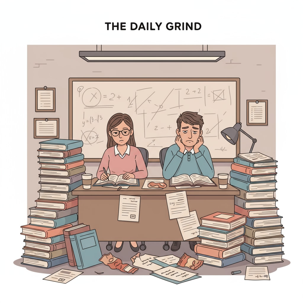 Teachers facing teaching burden, work stress, and job burnout due to excessive paperwork and teaching materials