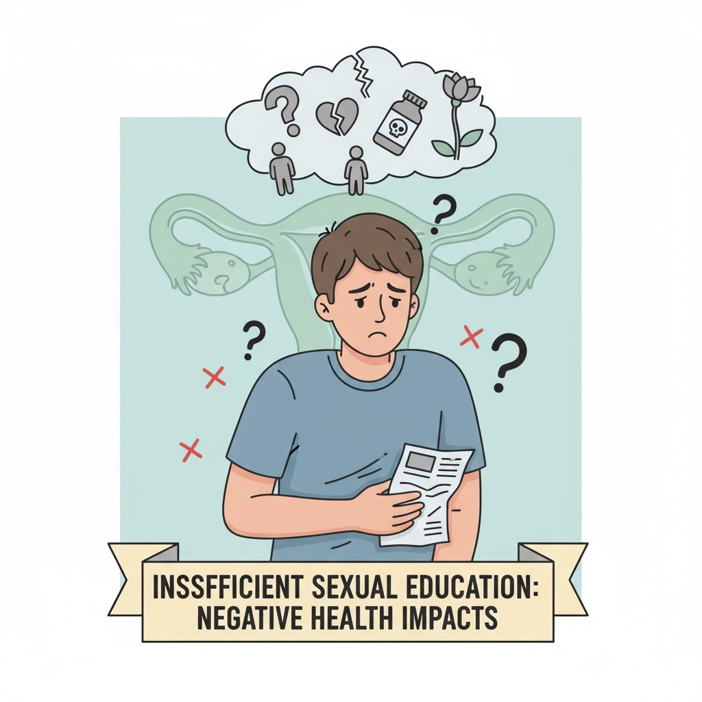 A worried young person showing the negative impacts of sexual education absence in school on adolescent health