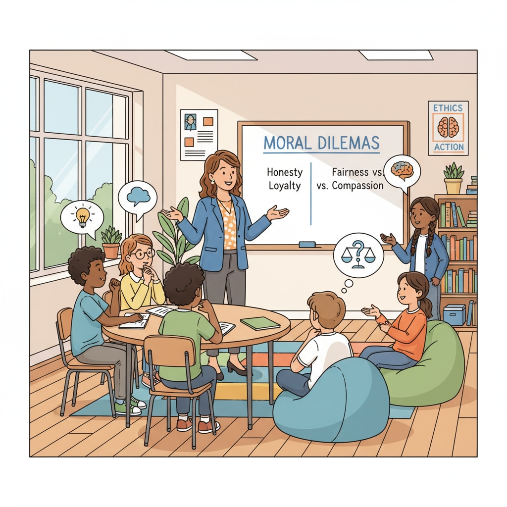 Students discussing moral relativism, common values, and social differentiation in a classroom