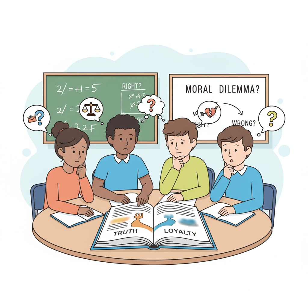 Students showing confusion due to moral relativism, common values, and social differentiation