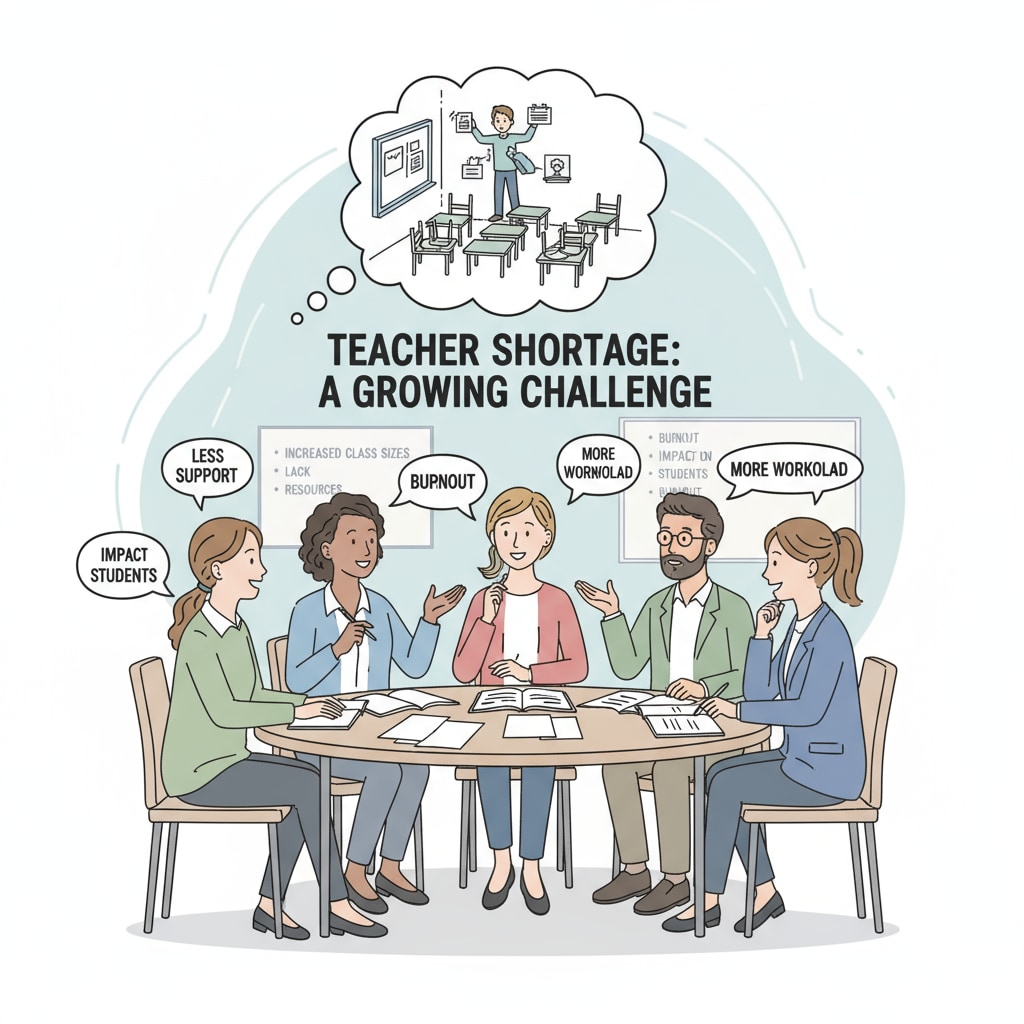 Teachers discussing challenges related to student streaming and teacher shortage in mathematics education