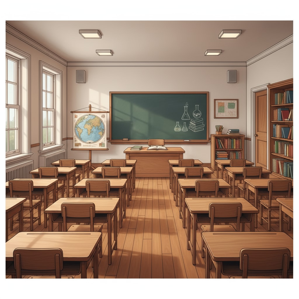 Traditional classroom setup relevant to negative school experiences of special needs children