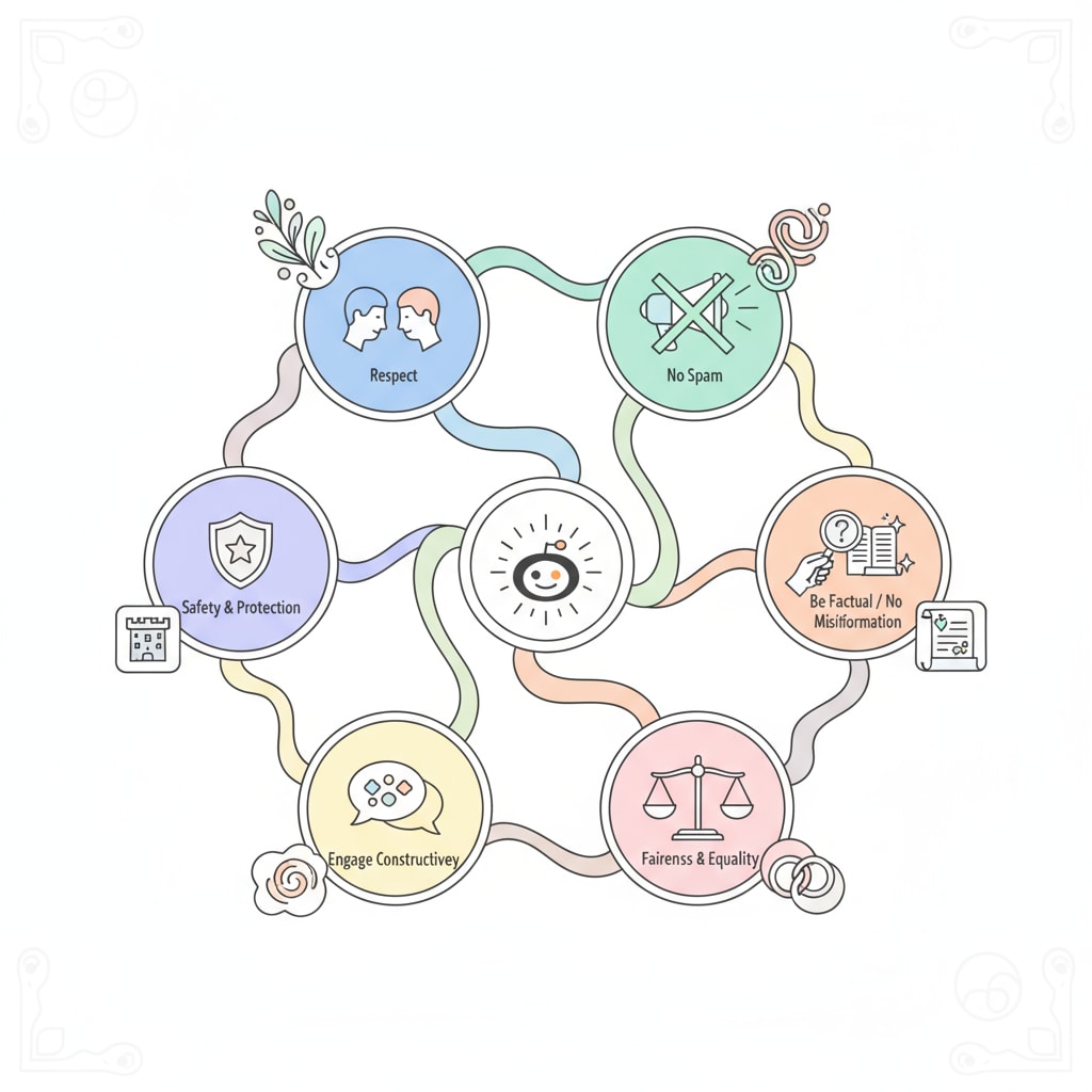 Visual of Reddit's education community rules