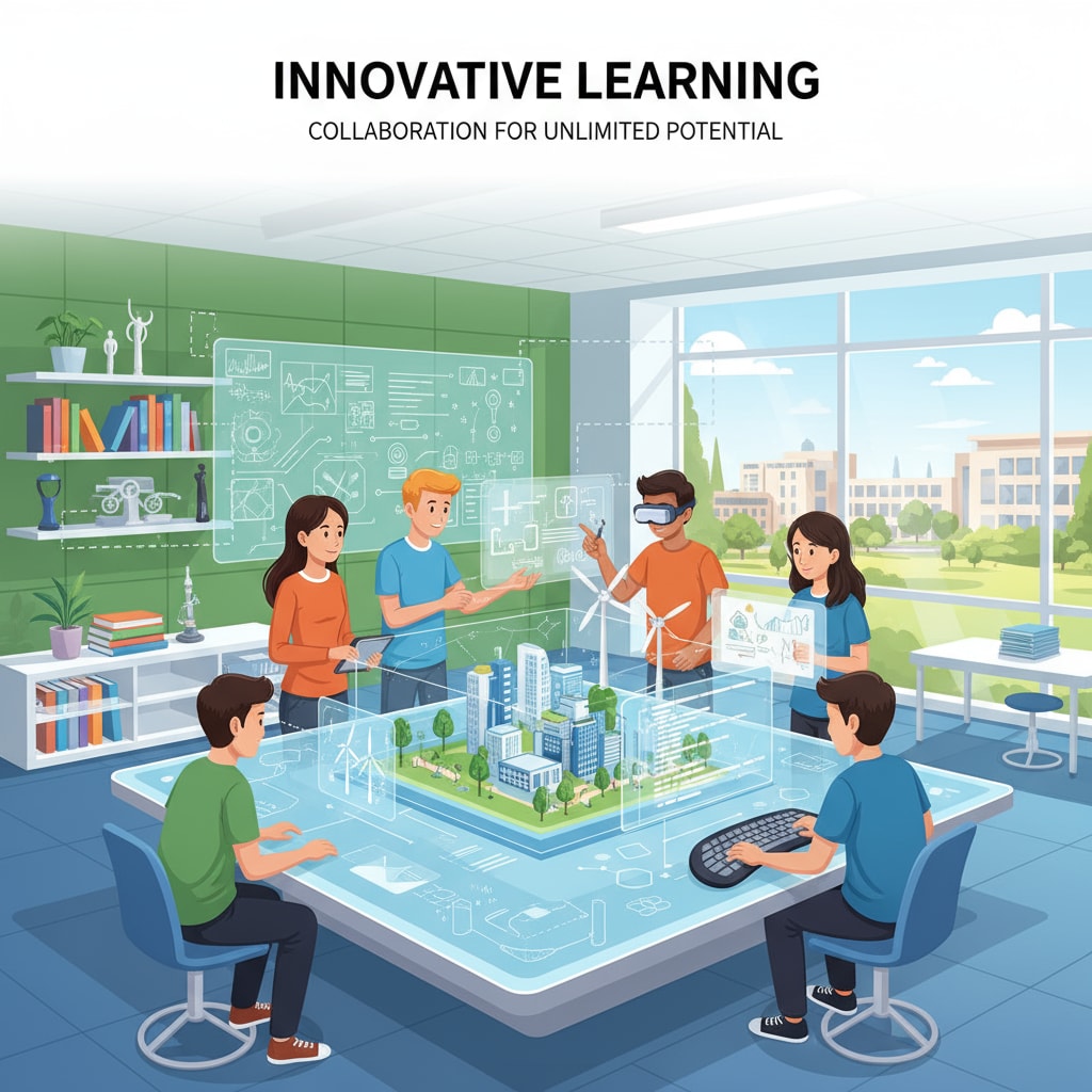 Primary school students engaged in an innovative project-based learning activity