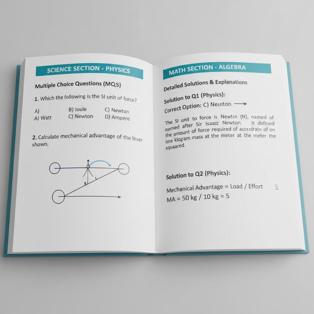 Sample pages of a high - quality science and math test series for REET
