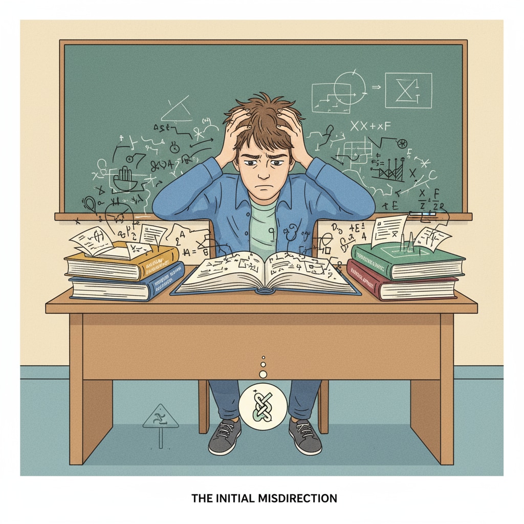 A frustrated student in the wrong educational path