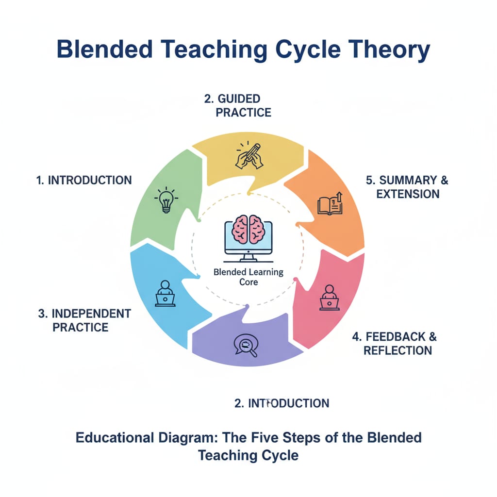 Visual representation of the Blended Teaching Cycle Theory steps