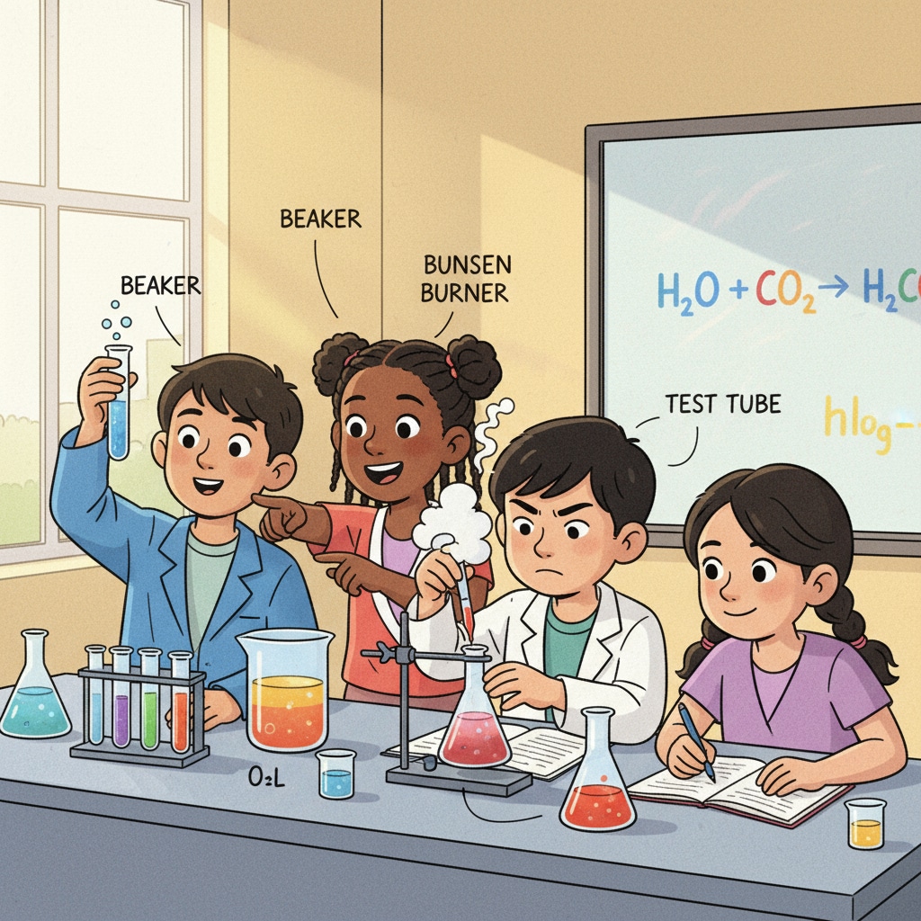 K12 students exploring chemistry with experiments related to chemical degrees, career planning, and research interests