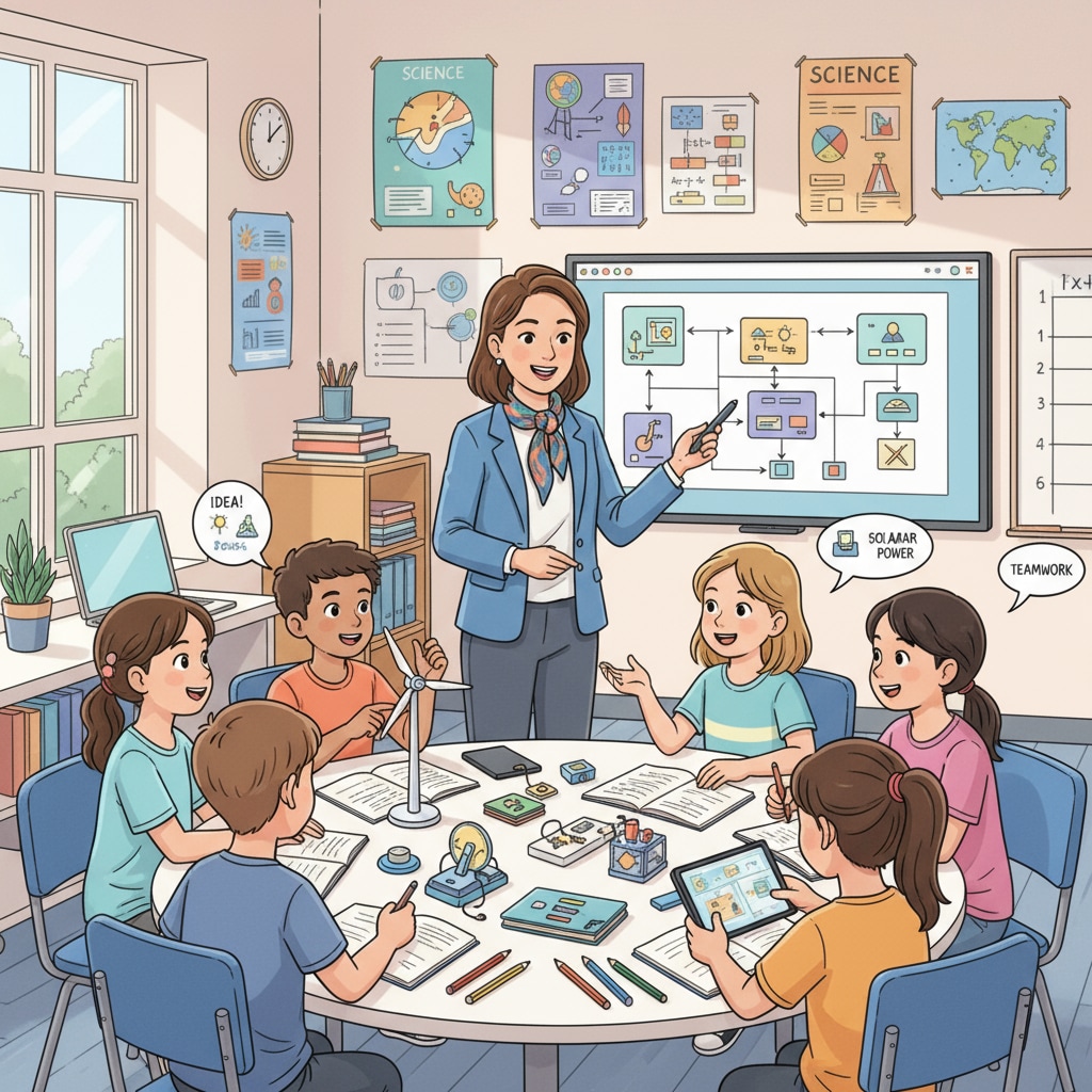 A teacher facilitating project-based learning which is part of integrating lifelong learning in formal education with an element of cultural awareness.