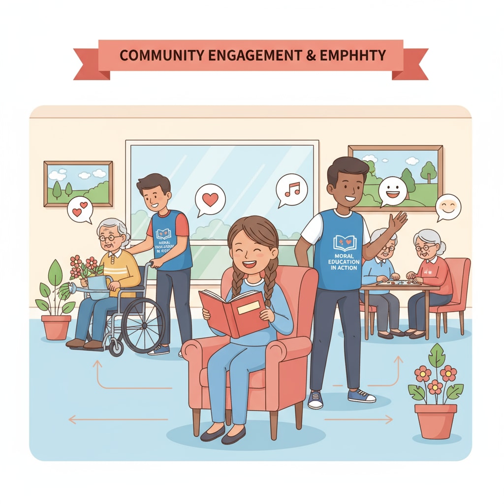 Students engaged in community service for moral education in K12, related to ethical and moral education, compulsory credits, and civic education