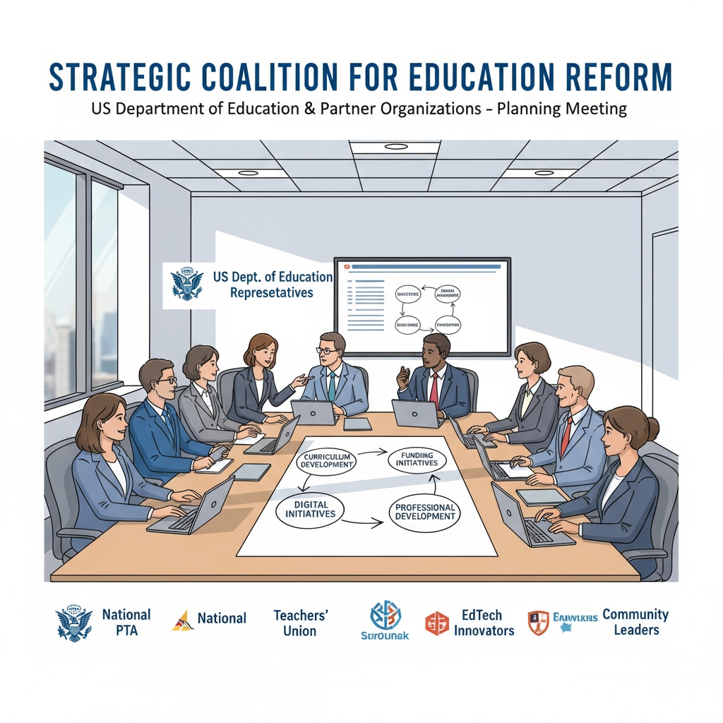 Meeting of representatives from the US Department of Education and partner organizations for the America 250 Civic Education Coalition