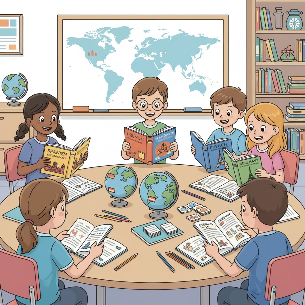 K12 students engaged in language learning for polyglot aspirations