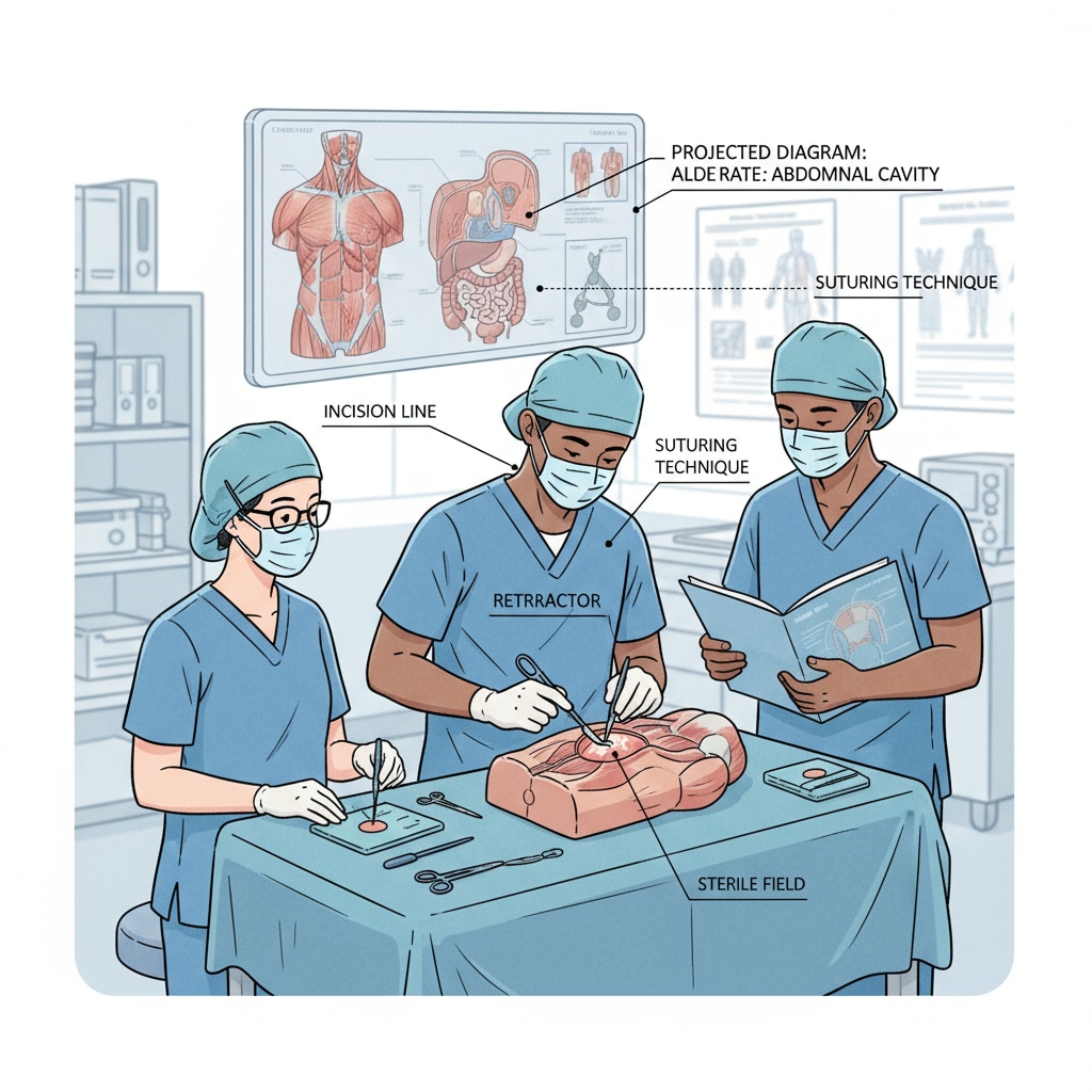 Medical students practicing skills relevant to professional school pedagogy, course objectives, and learning assessment