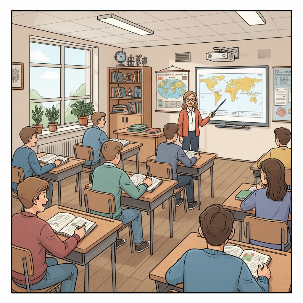 Group of students in a traditional classroom where adolescents with chronic diseases face challenges related to high school graduation and may seek GED test as an alternative