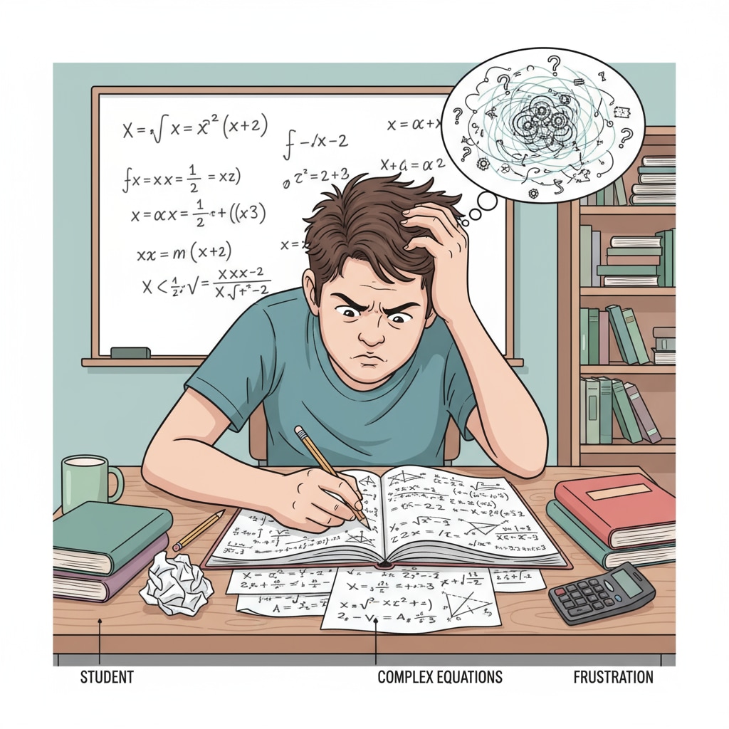 A software engineering student facing challenges while learning hard science concepts for major transition during bachelor's degree.