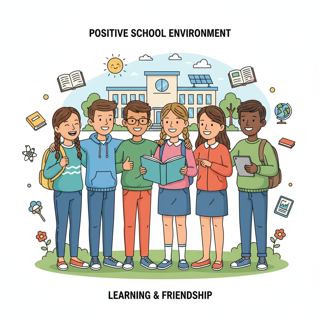 A positive school environment related to school safety and prevention of bullying