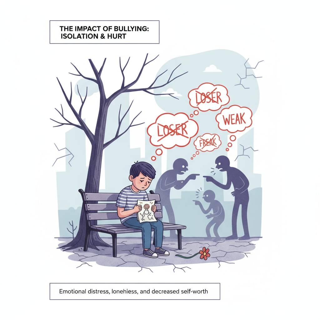 A child affected by school bullying, highlighting the need for parents' rights protection