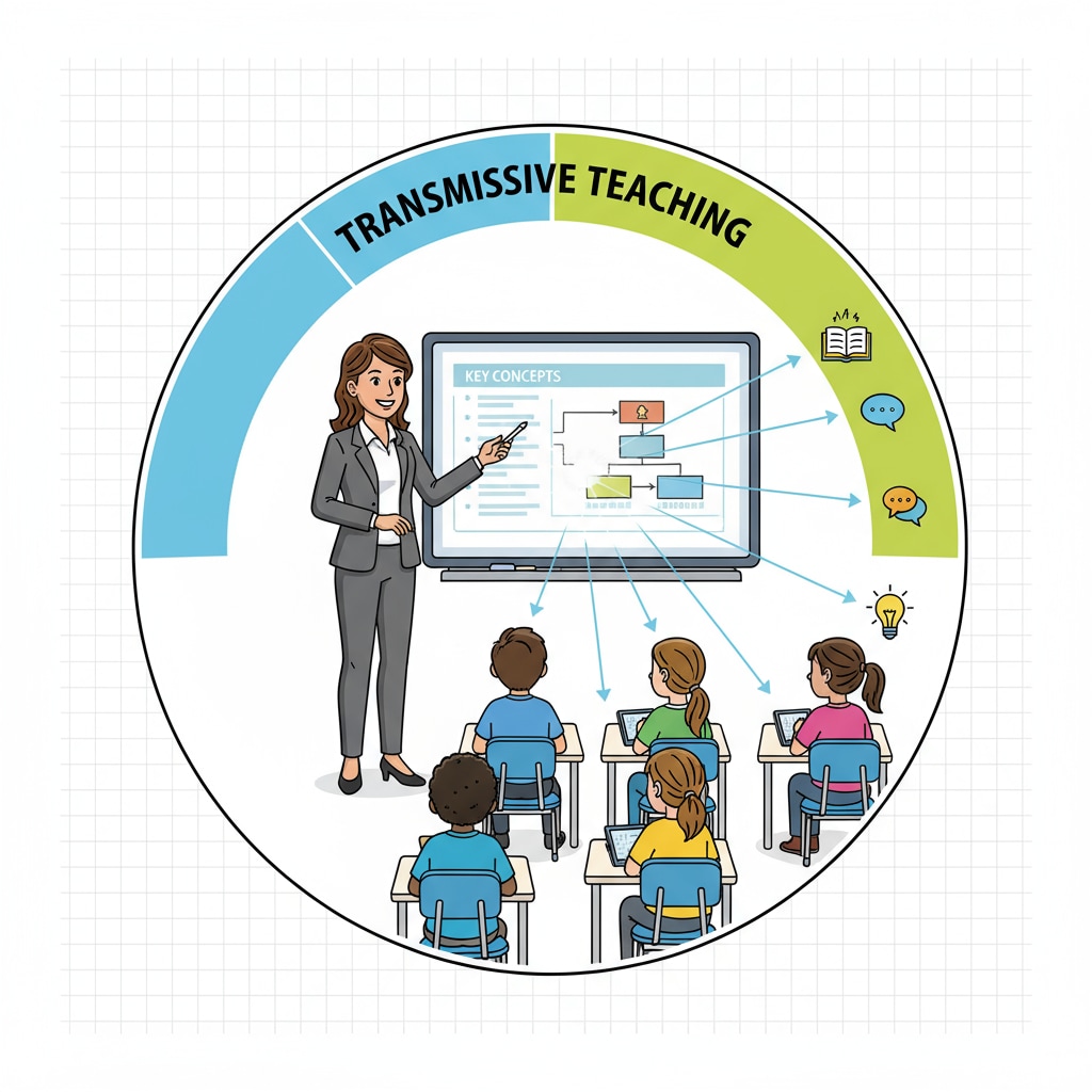 Transmissive teaching in blended teaching cycle