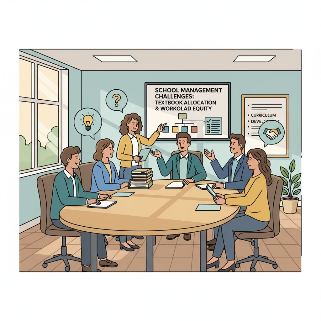 School management and teacher relationship issues discussion in a meeting room