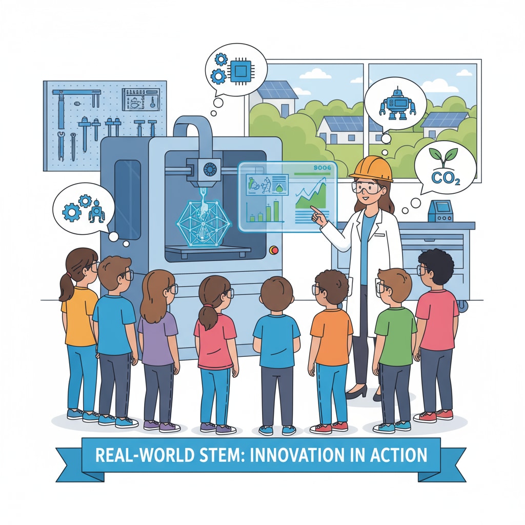 Students learning real-world STEM applications through a business visit