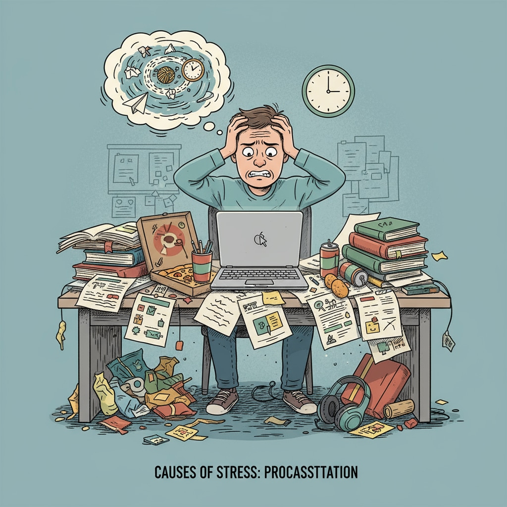 A procrastinating student in an online learning environment
