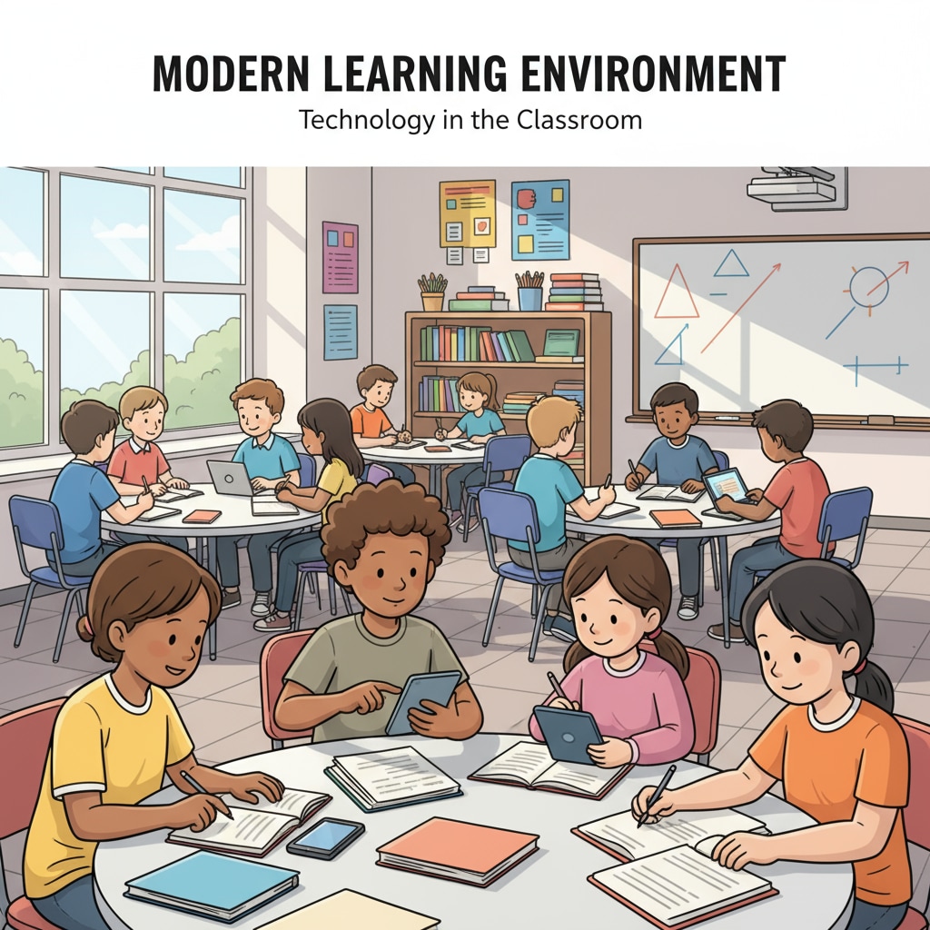 K12 students using digital devices, highlighting the connection between digital use, thinking difficulties, cognitive abilities, and sleep quality
