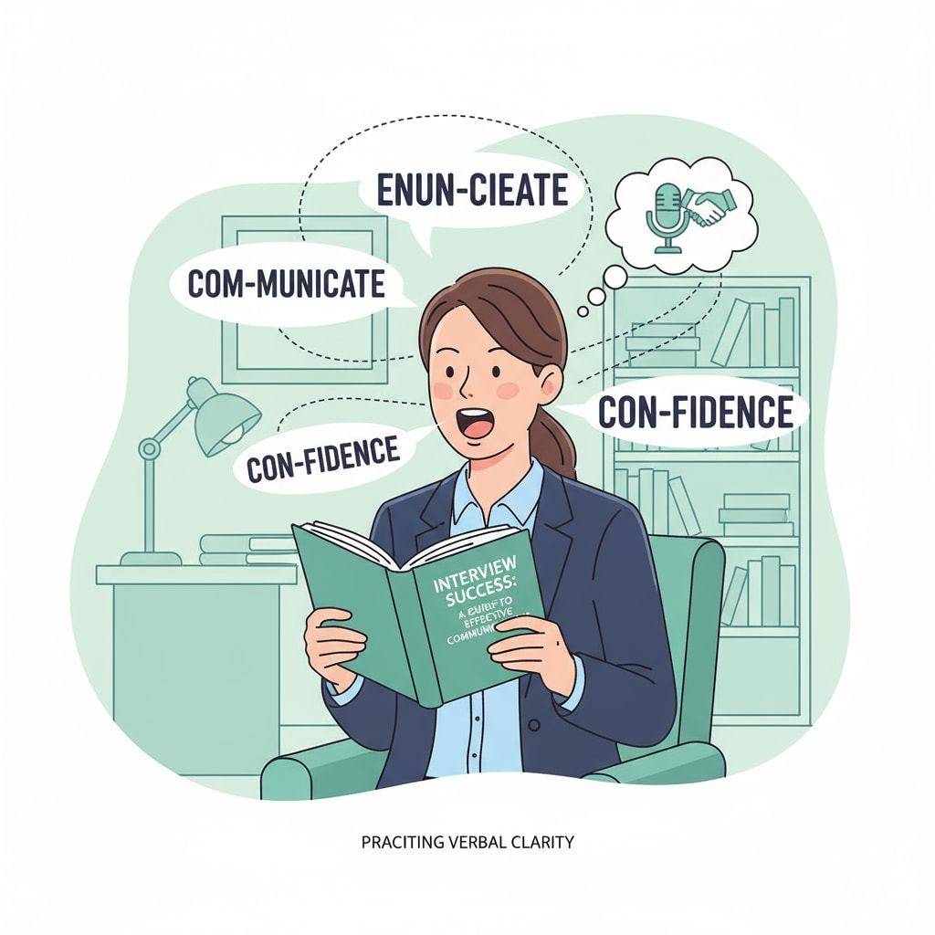 A person enhancing communication skills through reading aloud for short-term interview preparation.