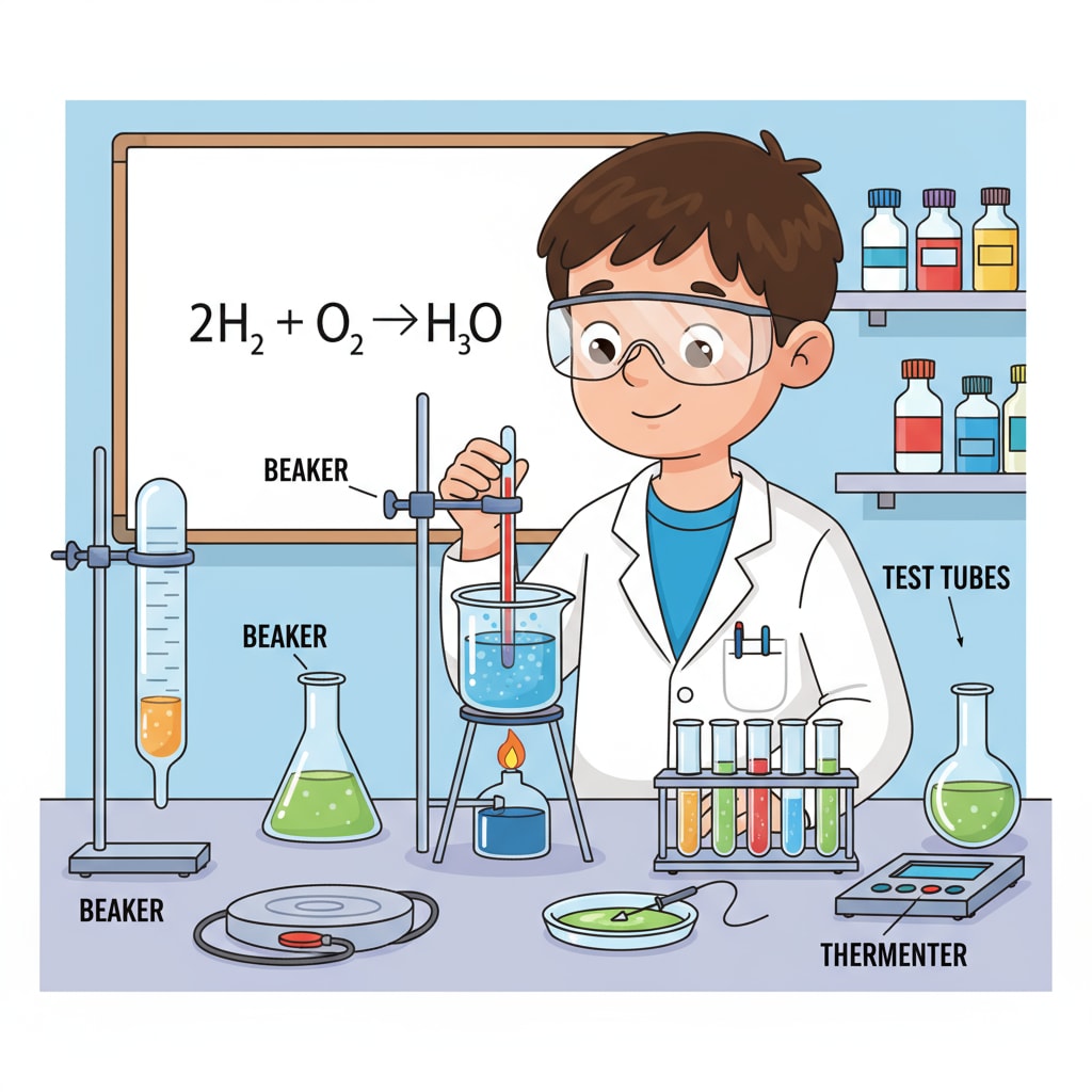 A student conducting a research experiment relevant to STEM, university applications, and extracurricular activities