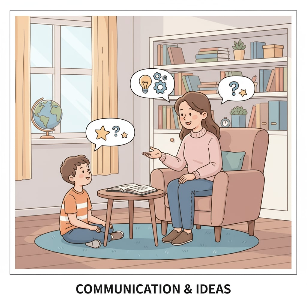 A child listening to a parent's views in the context of family education, bias, and public education