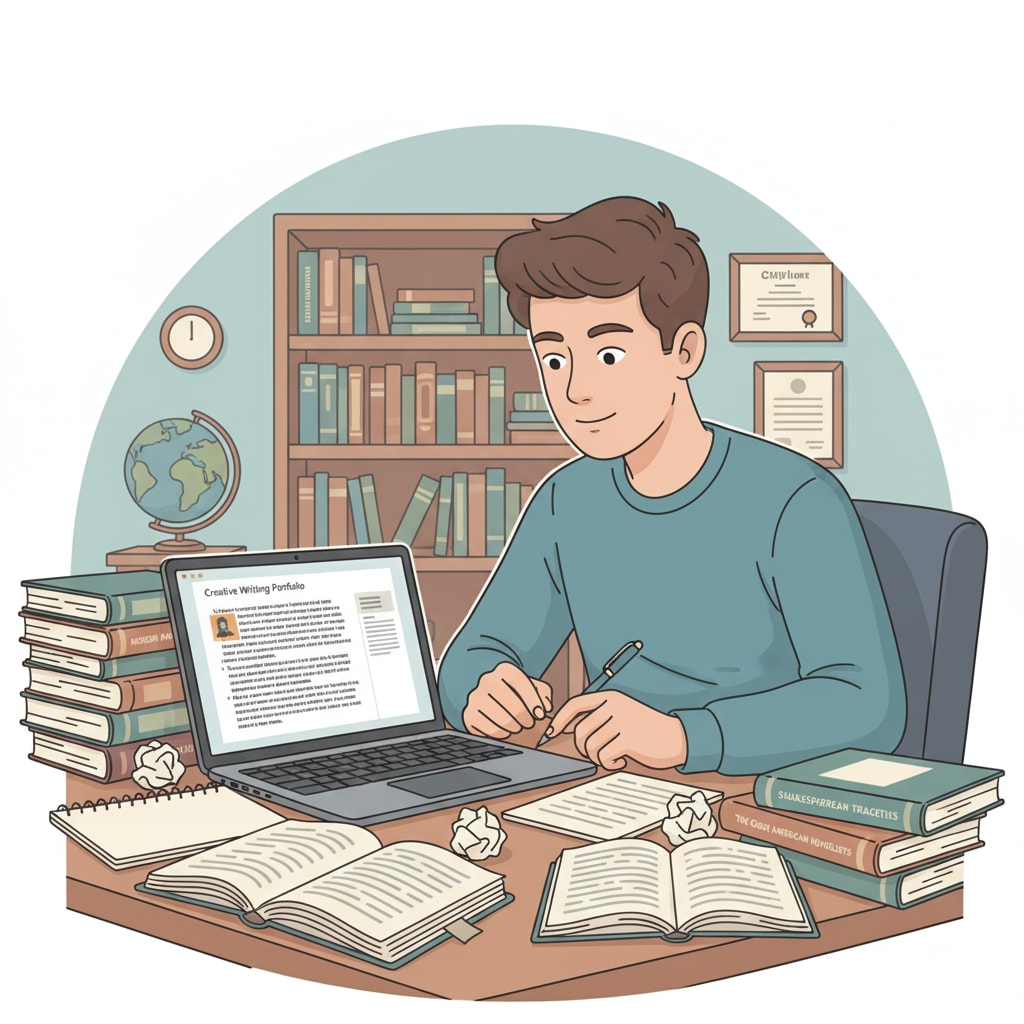 A student dealing with the workload of an English literature and creative writing master's degree