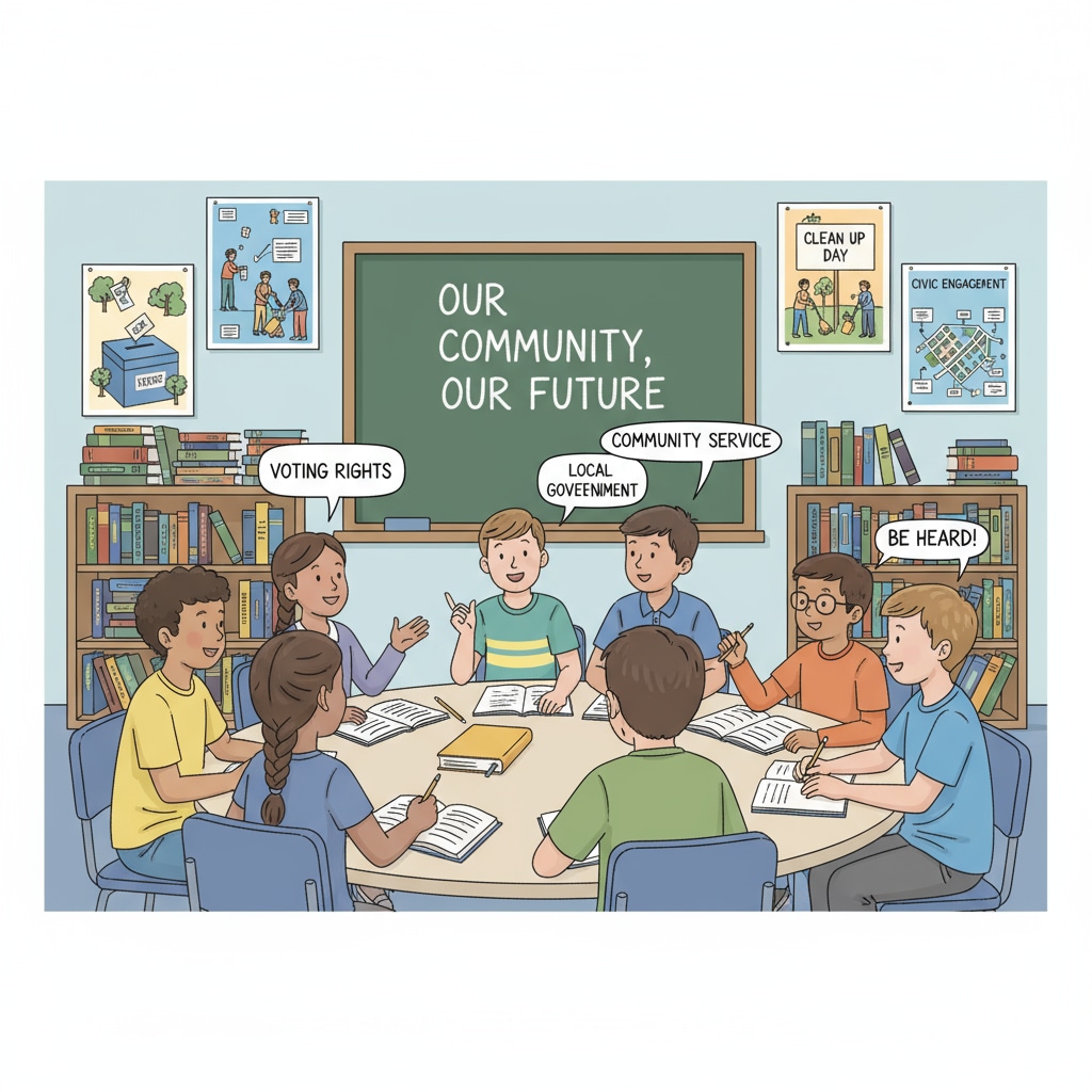 Students discussing civic issues in a classroom as part of the America 250 Civics Alliance initiative