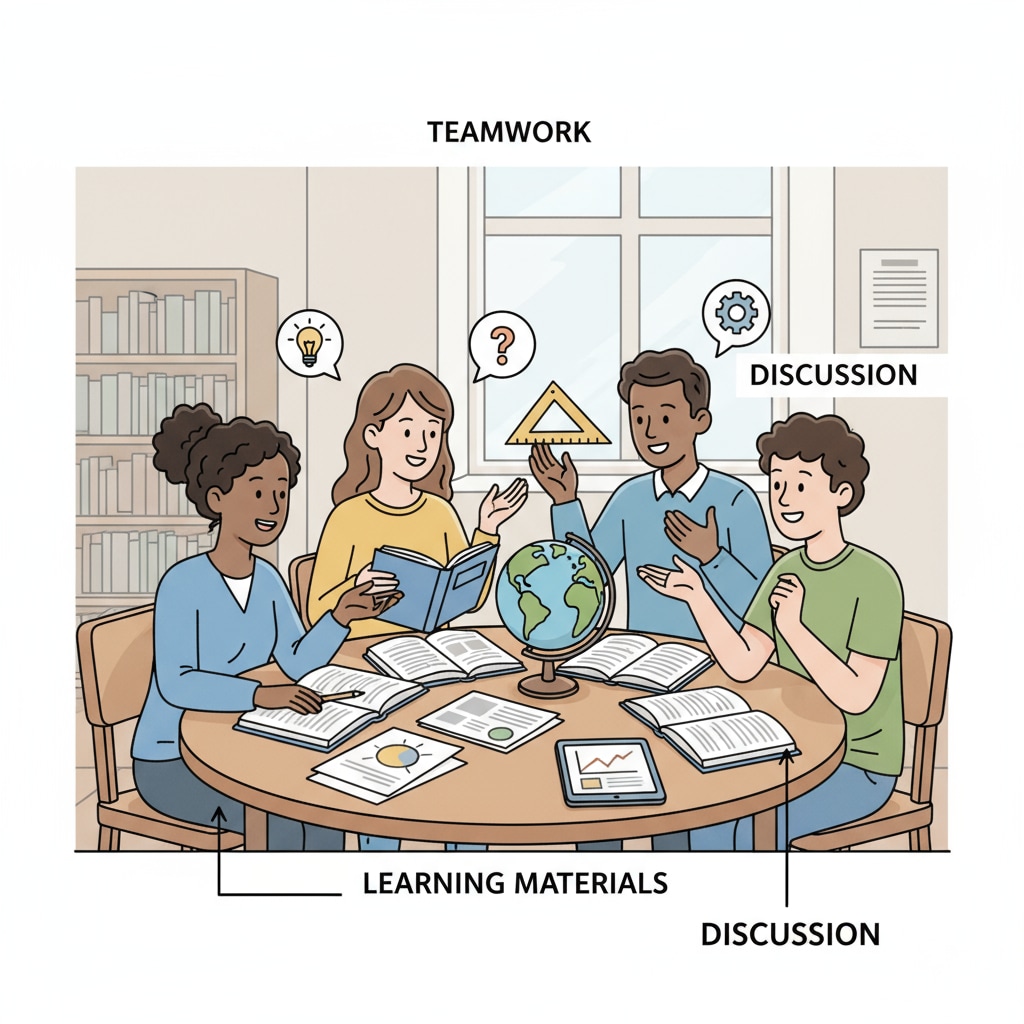 K12 students using dialogue and active listening during a group project to enhance communication skills