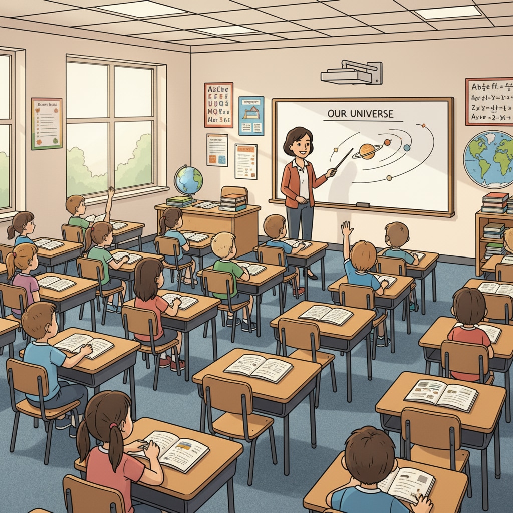A classroom scene in a public school relevant to high-ability dual-special children's transition