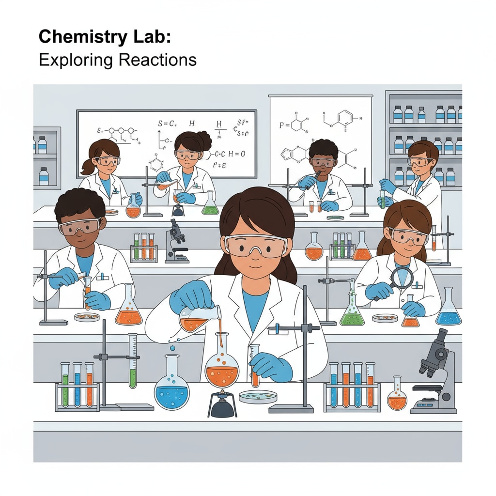 Students exploring hard science through experiments in a laboratory