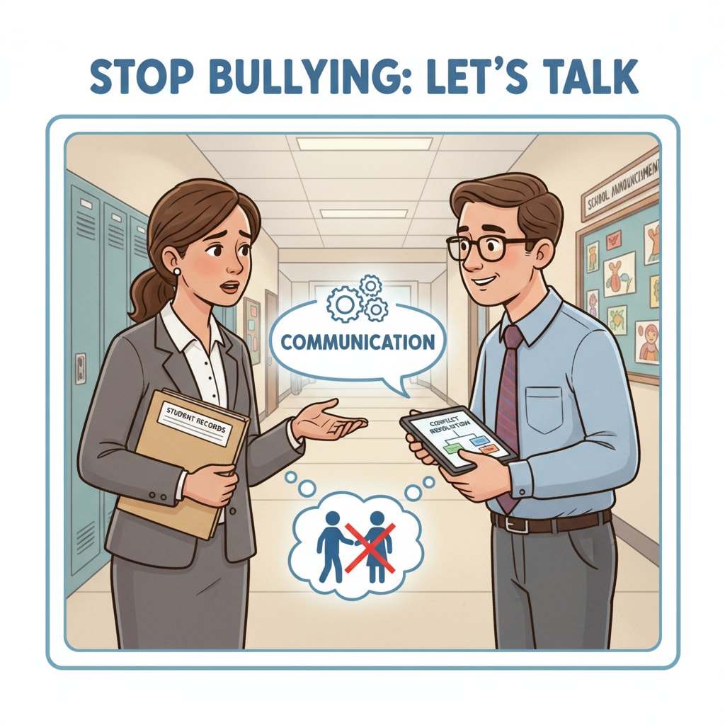 Parent-teacher conversation regarding school bullying, principal inaction, and student safety