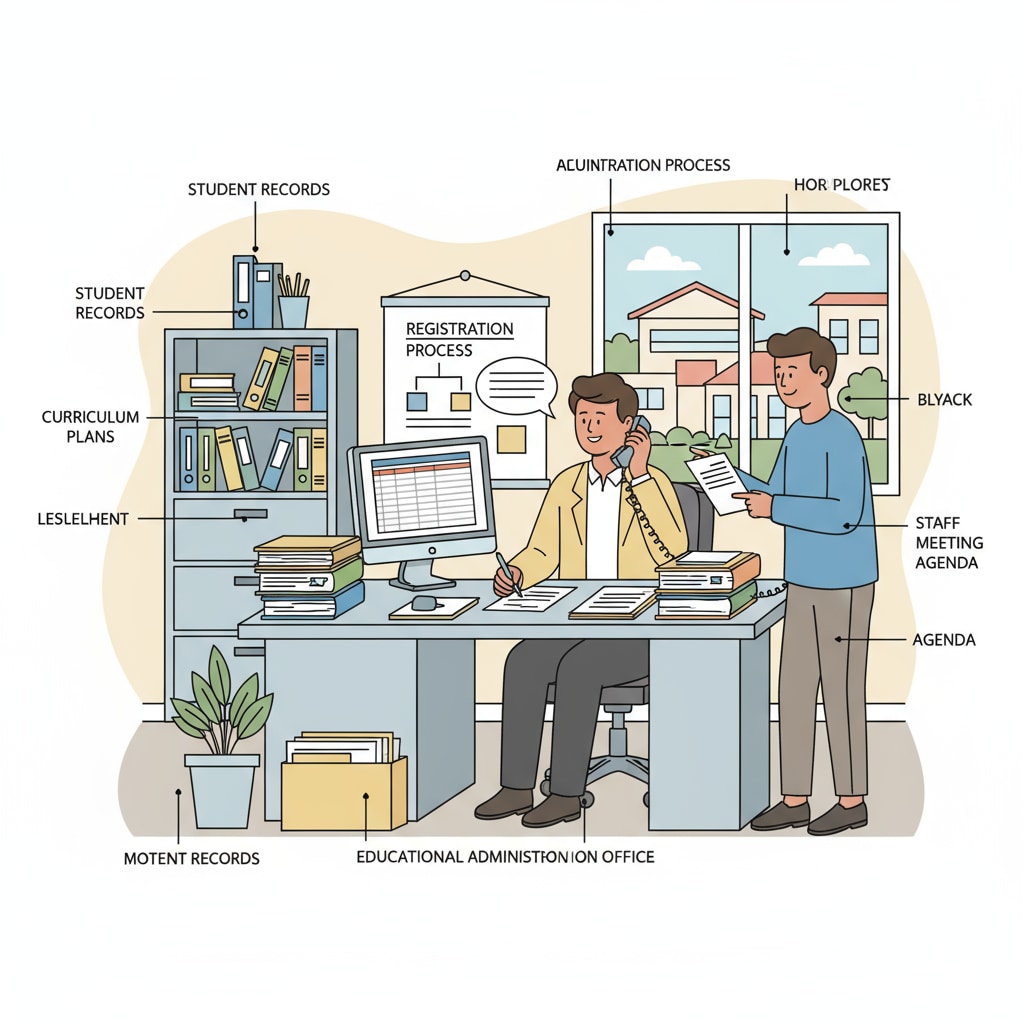 A person engaged in educational administration work in the context of career choices between school psychology and educational administration
