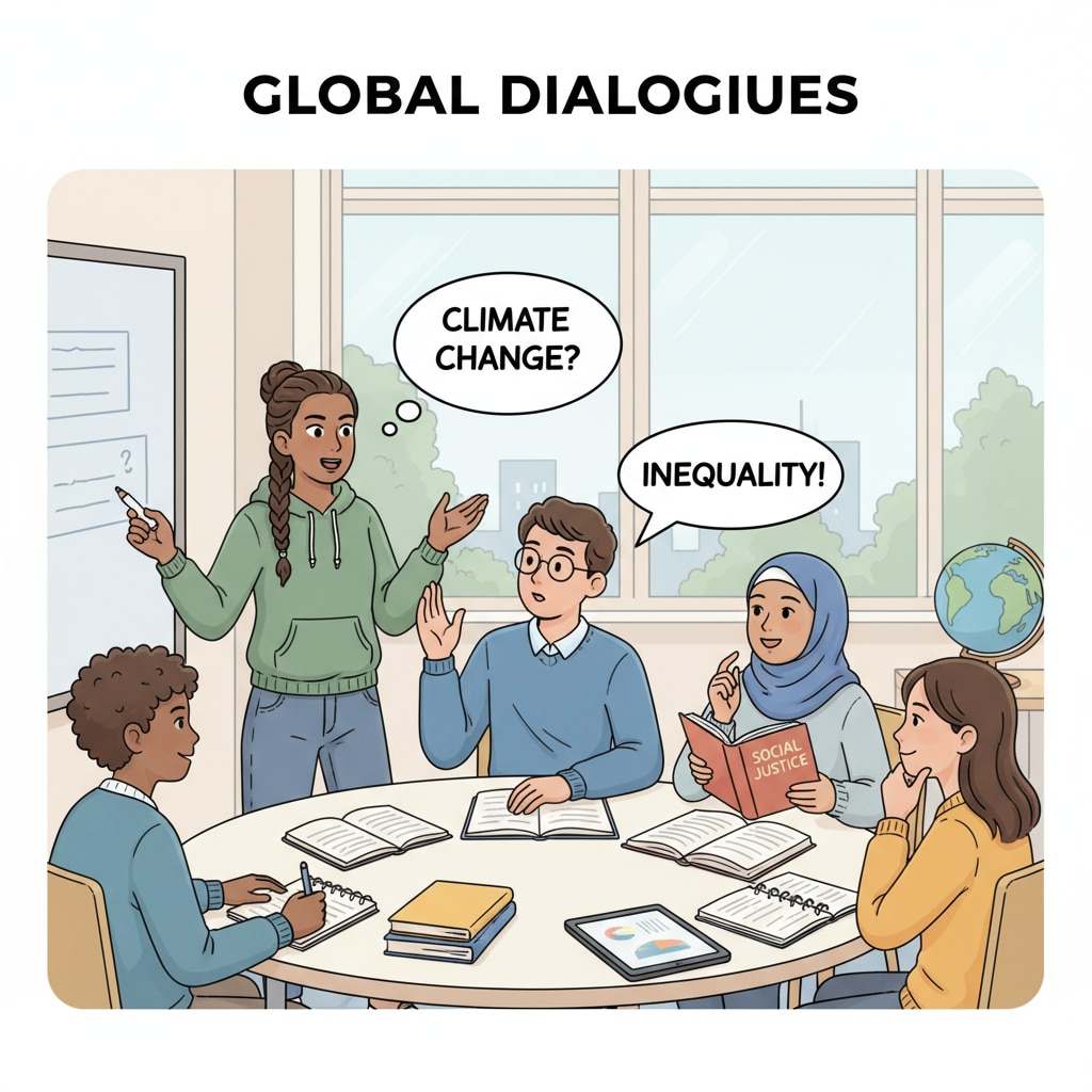 Students discussing social issues related to educational quality, lack of basic knowledge, and historical civic literacy