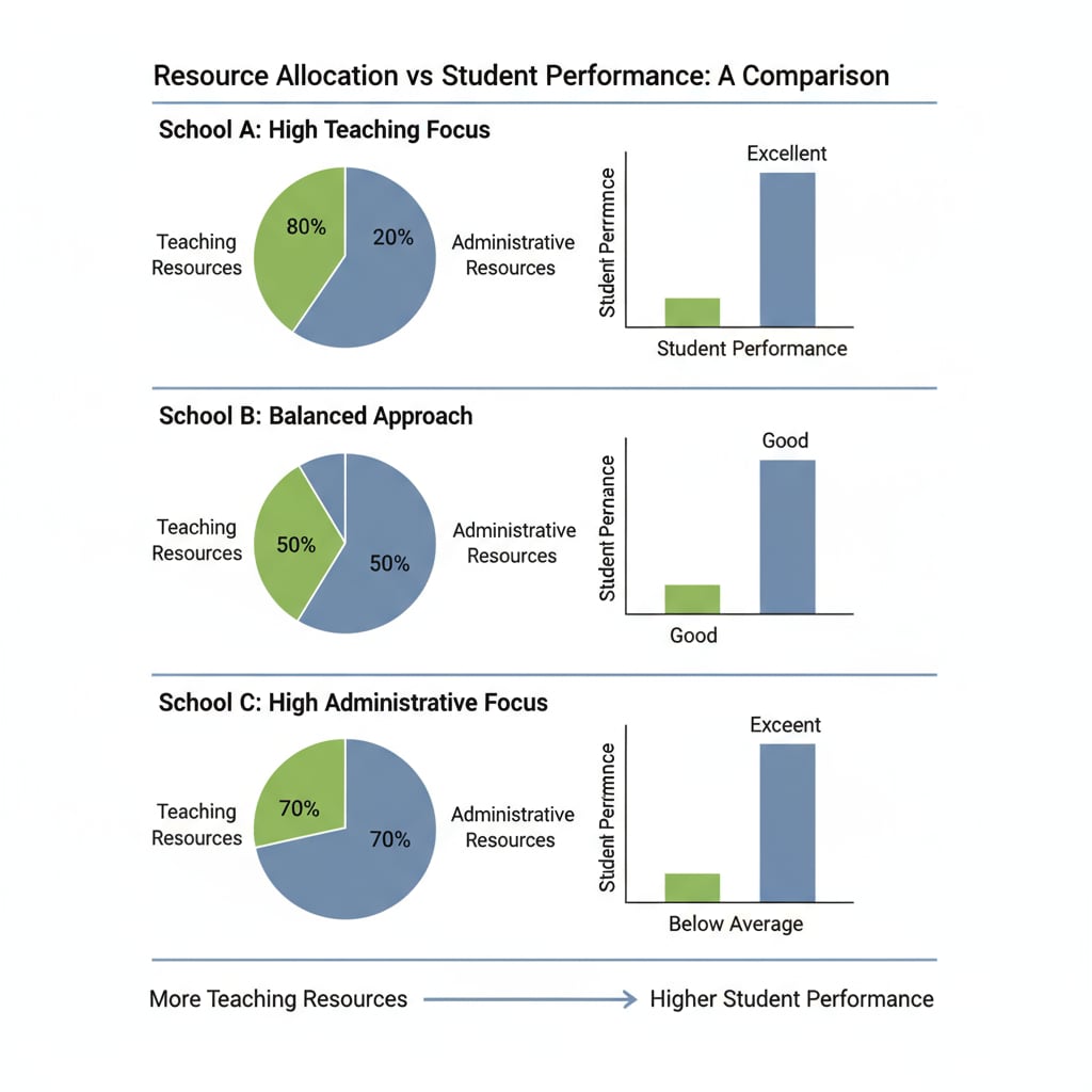 Comparison chart of schools' resource allocations and student performance