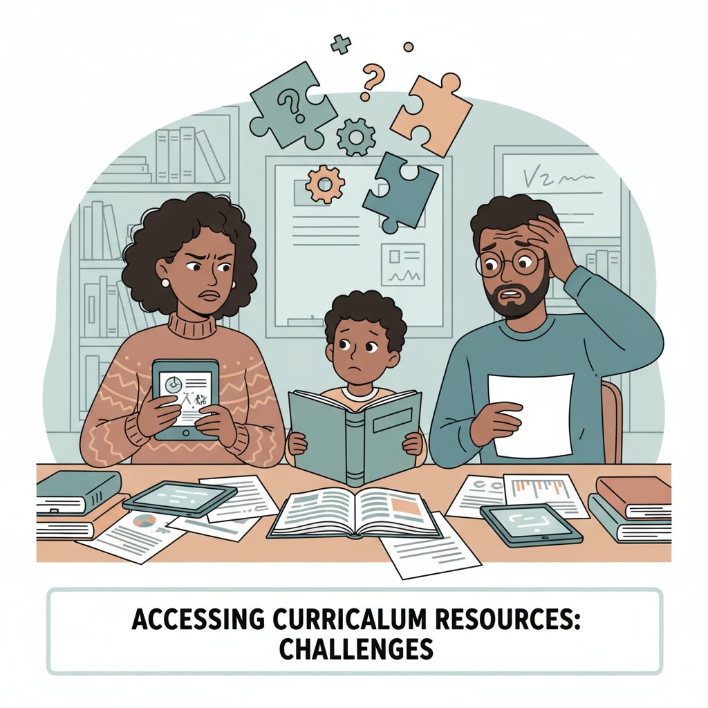 Non-white parents facing difficulties in accessing educational resources related to curriculum