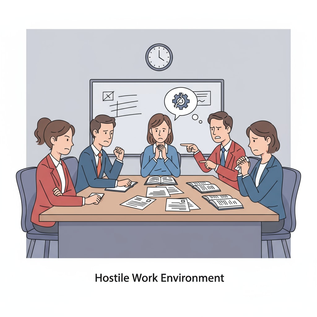 A visual representation of a hostile work environment among teachers in a school setting
