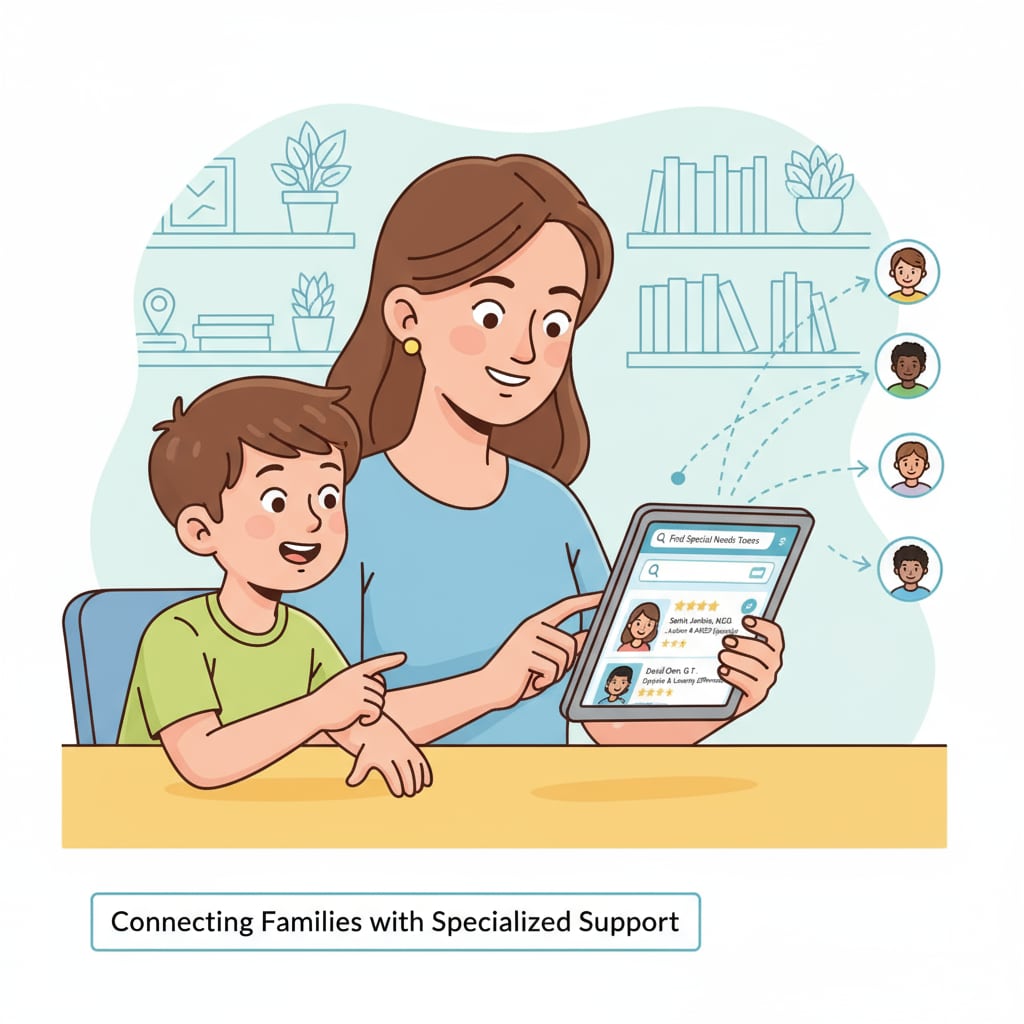 Parent searching for special needs tutors on a tutoring app with implications for user feedback and special needs support
