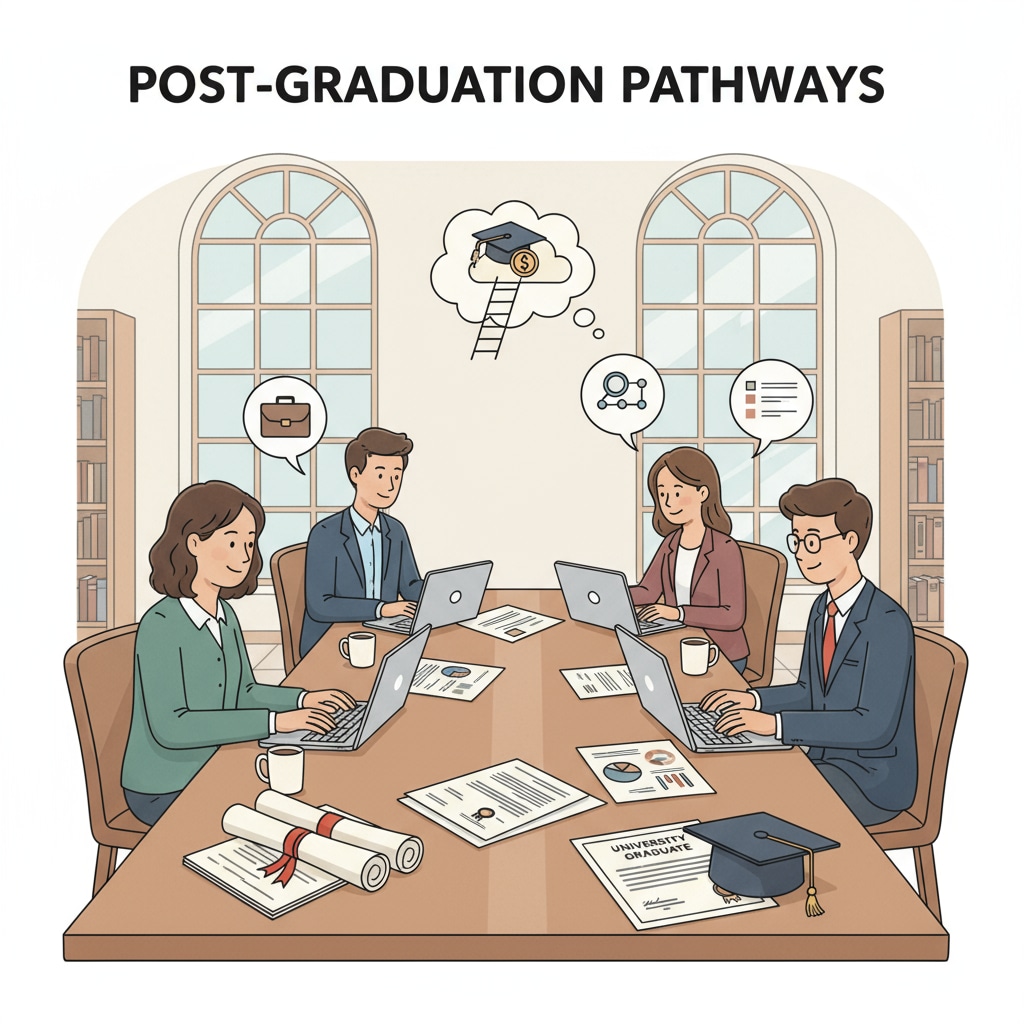 Graduates transitioning from university grades to the job market in search of employment opportunities related to workplace value