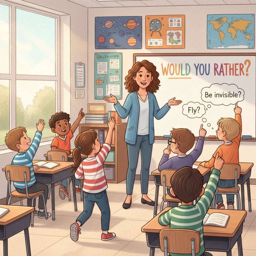 A teacher leading a 