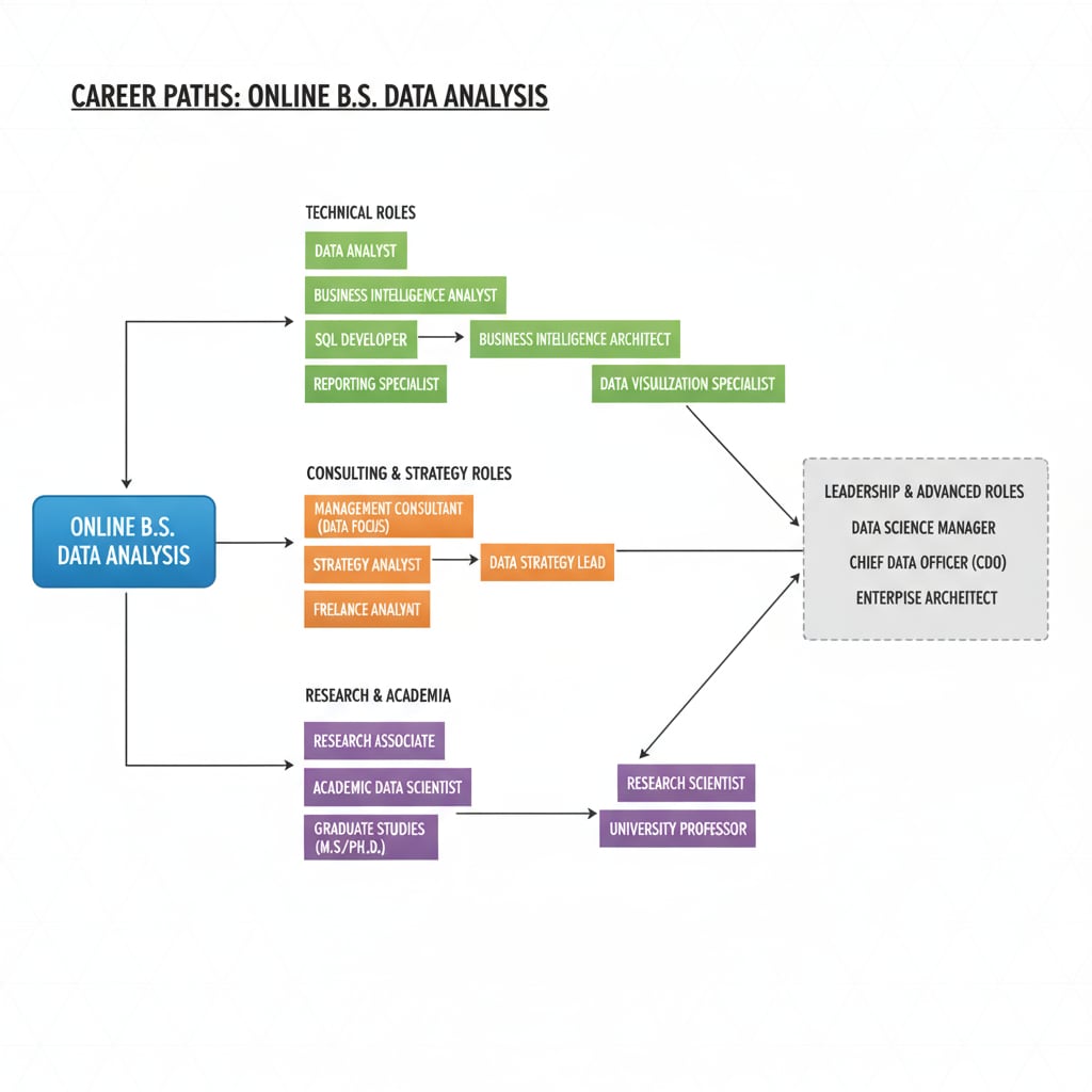Career prospects of online degree holders in data analysis related to tuition, courses, and career choices