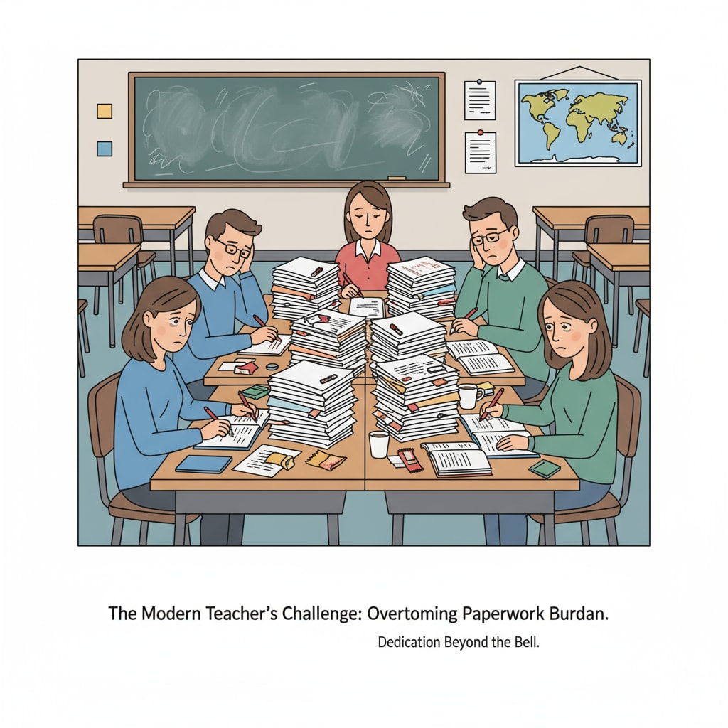 Teachers experiencing teaching burden, work stress, and job burnout while grading papers