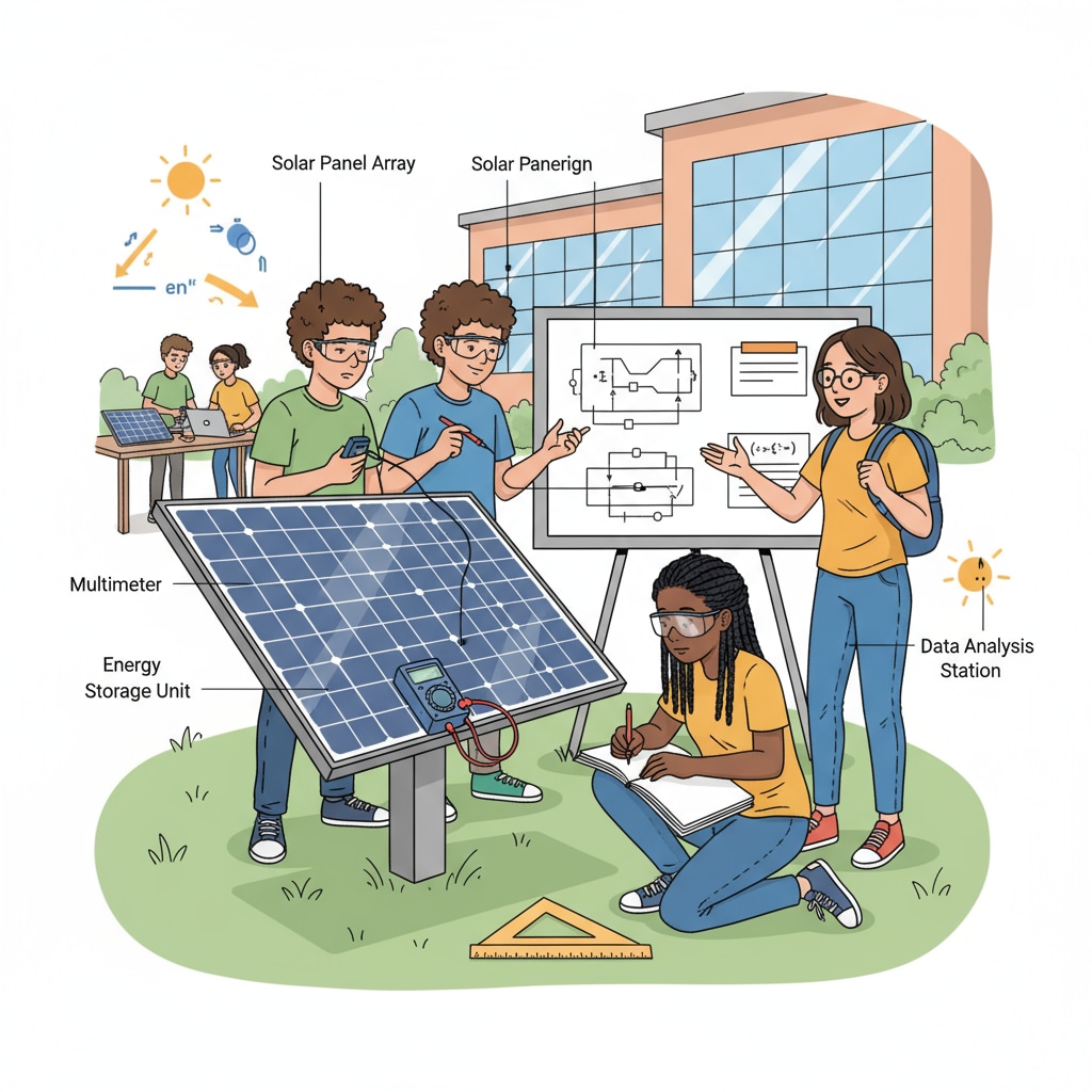 High school students engaged in a STEM research project as an extracurricular activity