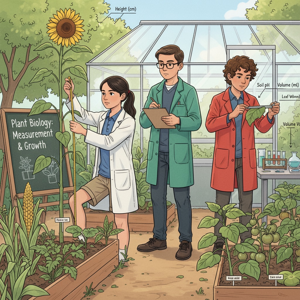 Students applying academic knowledge in the school garden for practical and interdisciplinary learning.