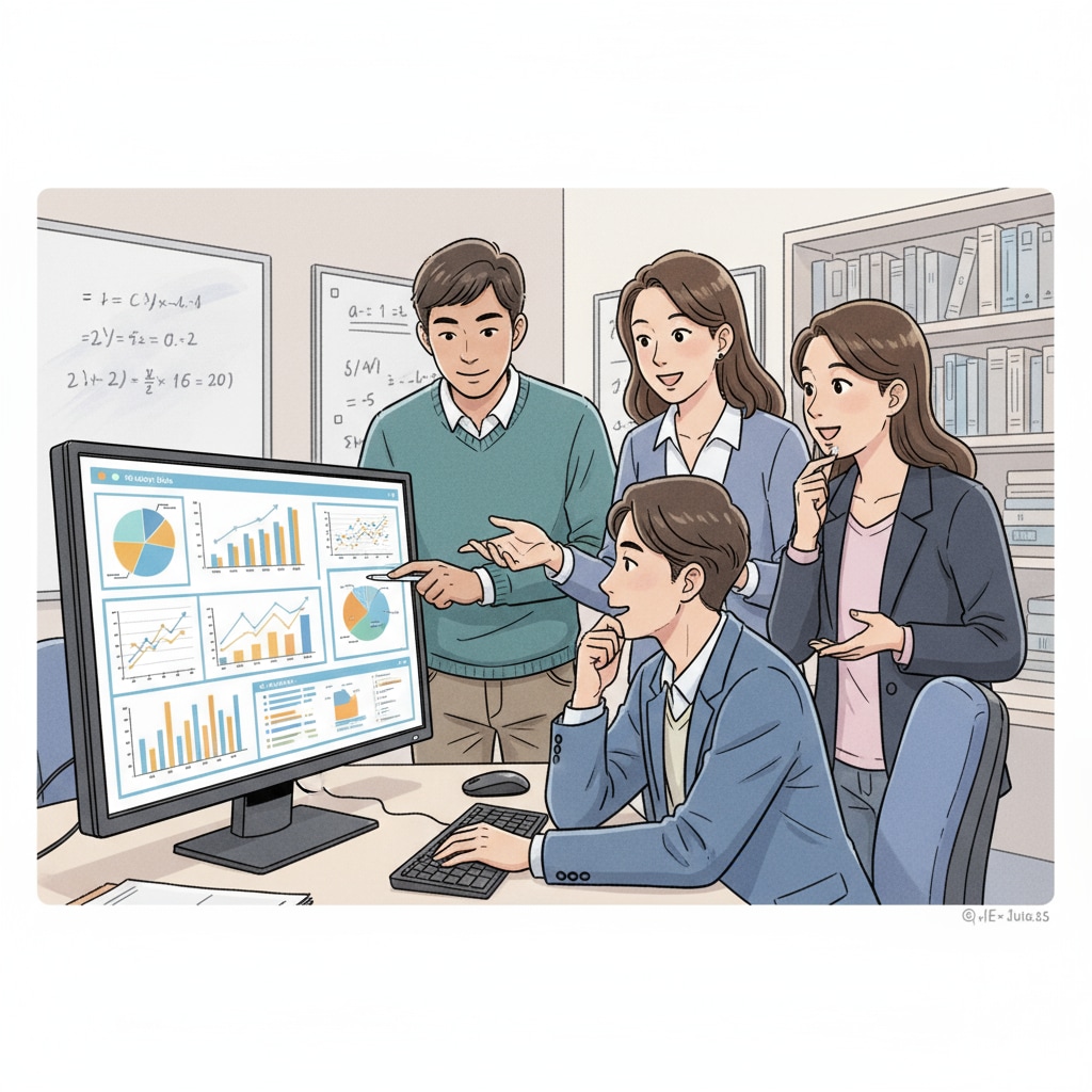 Students exploring data analysis using free learning resources