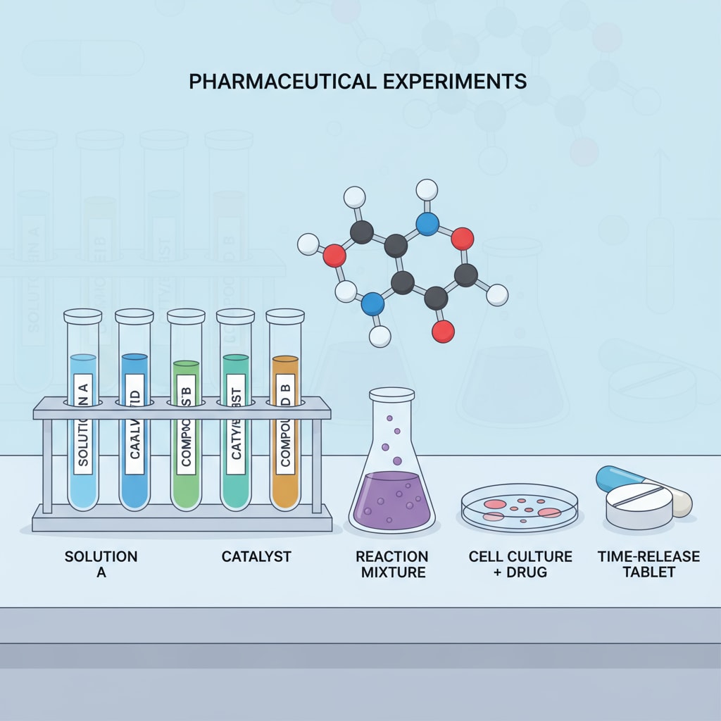 K12 science class with pharmaceutical - related experiment materials in the UK